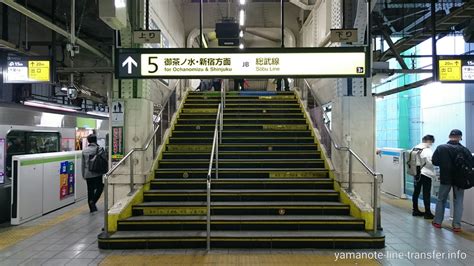 Stairs How To Get To The Chuo Sobu Line Local Track No For