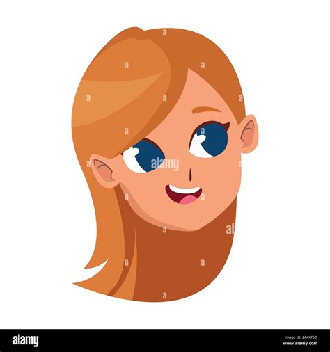 Young Girl With Long Hair Cartoon Icon Stock Vector Image And Art Alamy