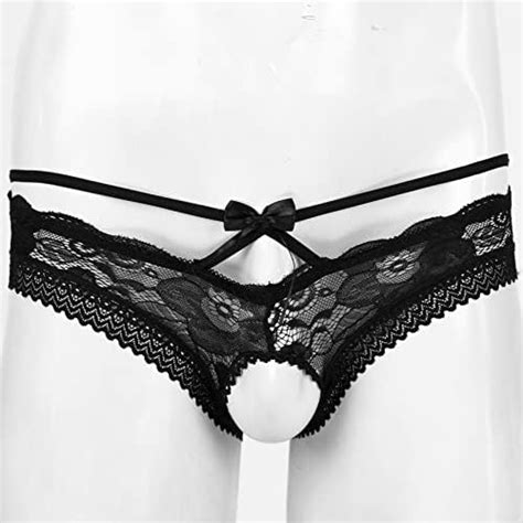 Hedmy Men S Sexy Lingerie Sissy Gay Thongs Briefs Underwear Bow Ultra Low Rise Crossdresser
