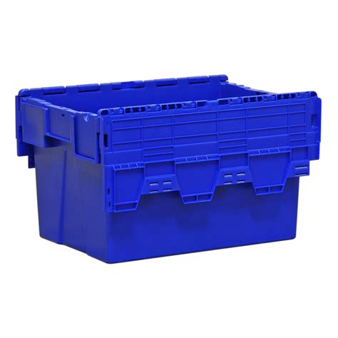 Stacking Box Plastic Nestable And Stackable Provided With Lid