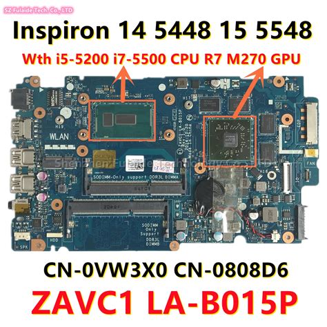 Zavc Placa Base Para Port Til Dell Inspiron Wth