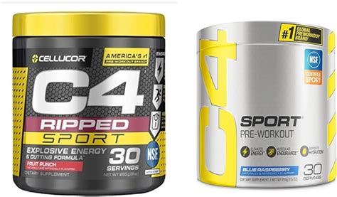 C4 Ripped Sport Pre Workout Powder Fruit Punch Nsf