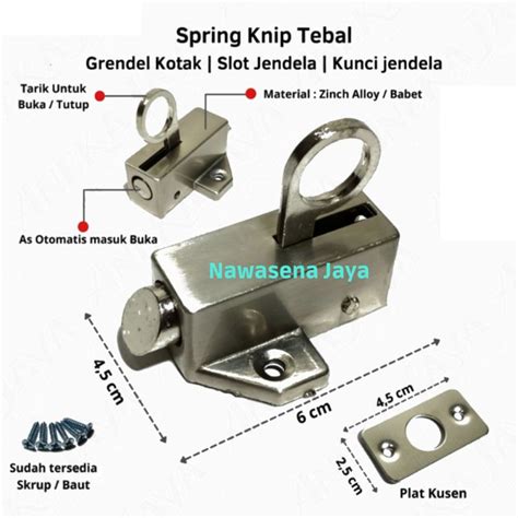 jual spring knife grendel slot kunci jendela stainless bulat grendel
