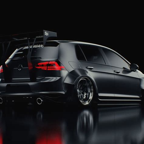 VW golf GTI custom | CGTrader