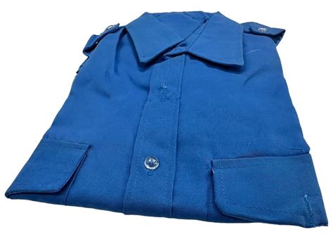 Plain Men Blue Uniform Shirt, For Office, Size: Medium at Rs 160/piece ...