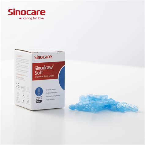 SINOCARE SINODRAW SOFT DISPOSABLE BLOOD LANCET 50 S Shopee Philippines