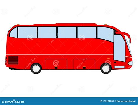 Cartoon coach bus. stock vector. Illustration of autobus - 107201882