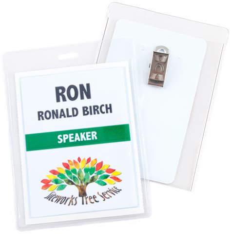 Vertical Badge Holder w/ Clip - Marlo Plastic Products