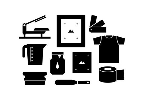 Free Silhouette Screen Printing Icon Vector 160858 Vector Art at Vecteezy