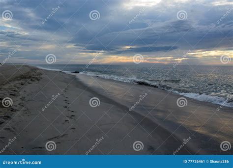 Early Morning Beach Walk At Sunrise Stock Image Image Of Colorful