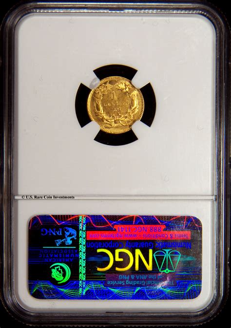 1861 Gold Dollar|1861 Gold $1 NGC AU58|Civil War Gold