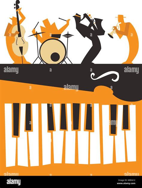 Jazz Music - retro flat illustration Stock Vector Image & Art - Alamy