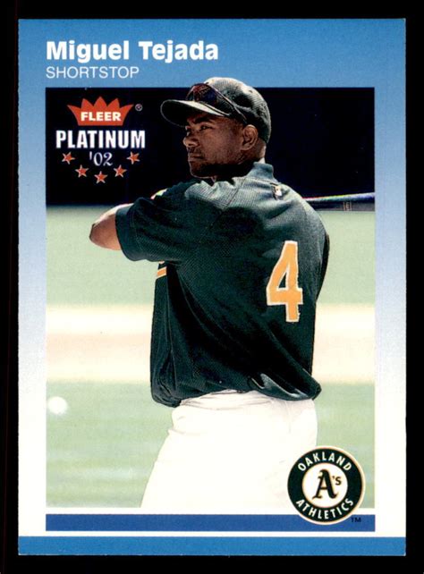 2002 Fleer Platinum 20 Miguel Tejada Oakland Athletics EBay