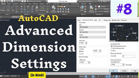 Autocad Advanced Dimension Settings Autocad Dimensioning Tutorial