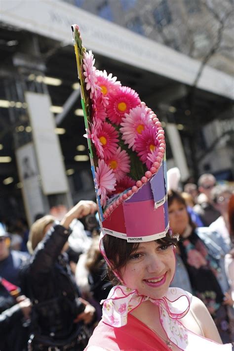 They Are Wearing Easter Parade And Bonnet Festival In New York