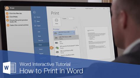 How To Print In Word Customguide