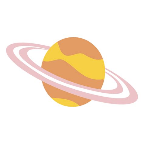 Diseño Png Y Svg De Lindo Dibujo Plano De Saturno Para Camisetas