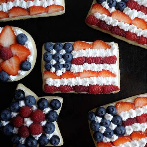 Patriotic Fruit Pizza Cookies With Cream Cheese Frosting This Mom Cooks