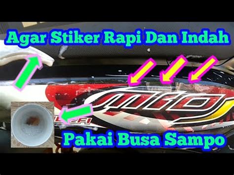 Cara Memasang Stiker Motor Menggunakan Air Sabun YouTube