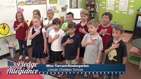 Pledge Of Allegiance At Lincoln Christian School