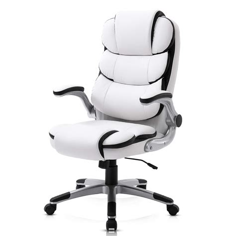 Buy Yamasoro Ergonomic Executive Office Chair White High Back Leather