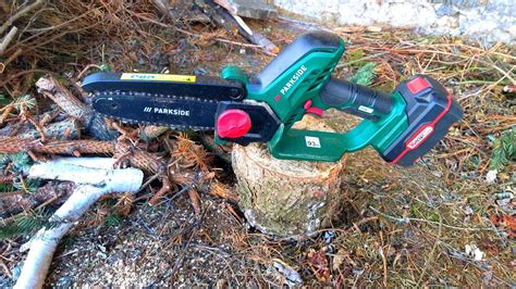 Mini Chainsaw PARKSIDE 20V PGHSA 20 Li A1 Test YouTube