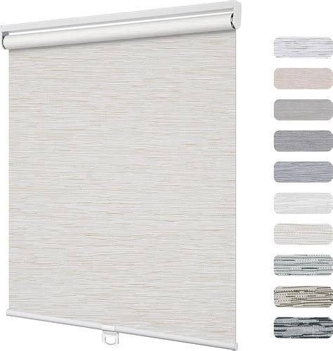 BERISSA Light Filtering Roller Shades For Window Cordless Striped