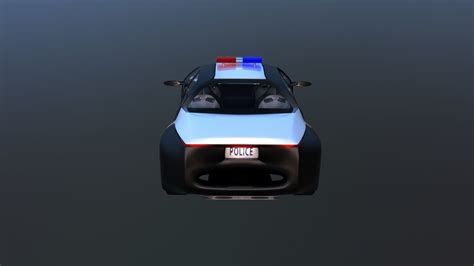 Futuristic Police Car 3D Model CGTrader