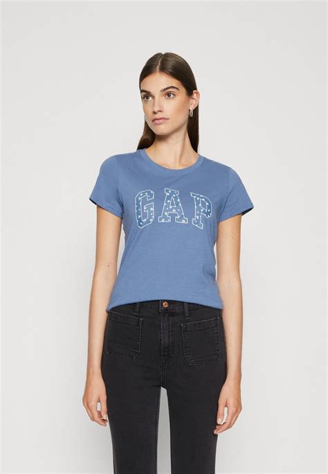 Gap Logo Classic Tee T Shirt Imprimé Bainbridge Blue Bleu Zalando Fr