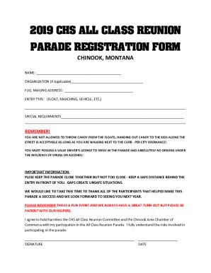 Fillable Online Parade Registration Form Docx Fax Email Print Pdffiller