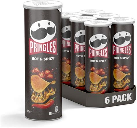 6x Pringles Chips Hot Spicy 165 Gr Bol