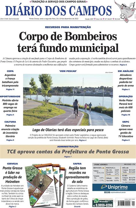 Capa Diário dos Campos Quarta 14 de Dezembro de 2022