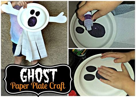 Paper Plate Ghost Craft For Kids Fun Halloween Art Project Crafty