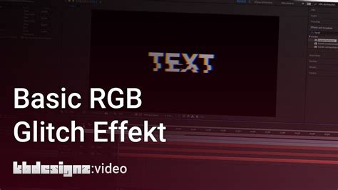 BASIC GLITCH EFFEKT IN AFTER EFFECTS Kbdesignz Video YouTube