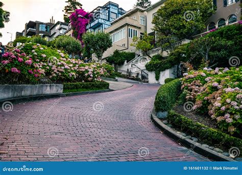 Lombard Street San Francisco California Famous Street With Steep