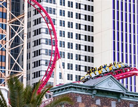 New York-New York Hotel & Casino Roller Coaster, Las Vegas Nevada USA, March 30, 2020 Editorial ...