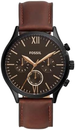 Buy Fossil Nate Analog Black Dial Men S Watch JR1487 Genuine Leather