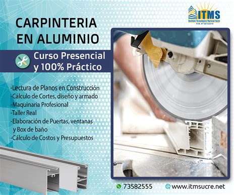 Curso Presencial 100 práctico Carpintería en Aluminio Instituto