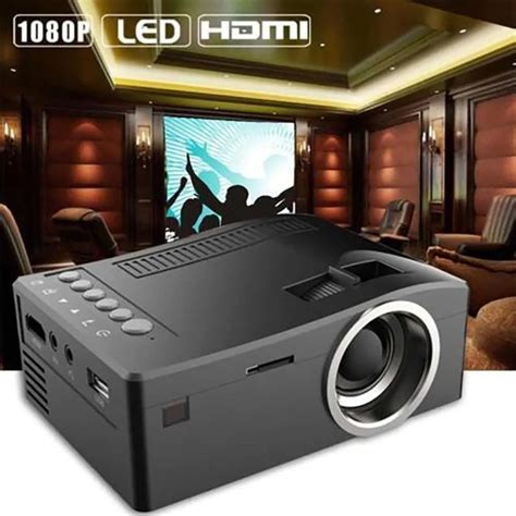 T16 Mini Portable Wired LED LCD Projector Display Home Theater Cinema ...