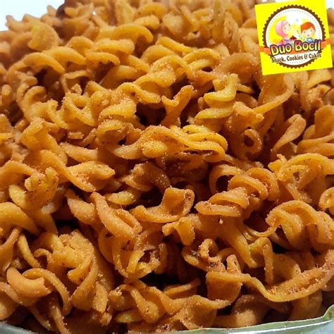 Jual Makaroni Spiral Ulir Bantet Pedas Gurih Gram Duo Bocil Snack