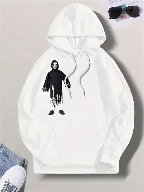 Skeleton Print Hoodie Cool Hoodies Men Mens Casual Graphic Temu Norway