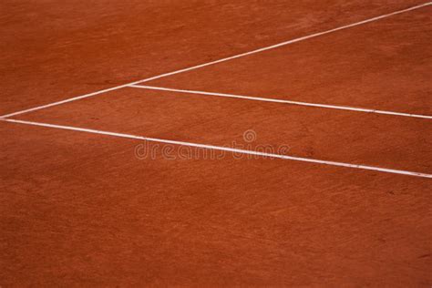 Red Clay Tennis Court Ready for Play Stock Image - Image of france ...