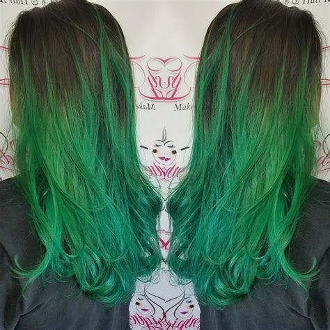 Top 25 Green Ombre Hair Colors Hair Colors Ideas Peekaboo Hair