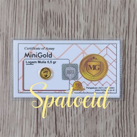 Jual Minigold Koin Emas Murni Mini 24 Karat Logam Mulia 0 5gr