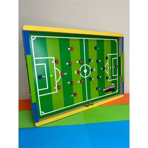 Brinquedo Pedagógico Educativo Peteleco Dedobol Futebol de Dedo em MDF