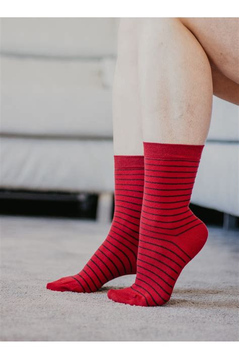 Chaussettes fantaisie rayées Peau Ethique en coton biologique