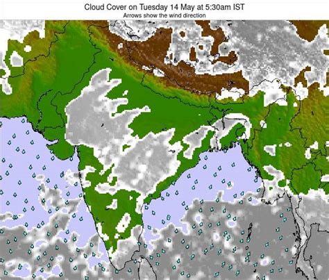 Nepal Cloud Cover On Tuesday Feb At Am Ist