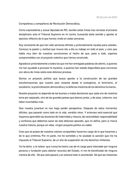 Carta A La Militancia Catalina P Rez Salinas Pdf Docdroid