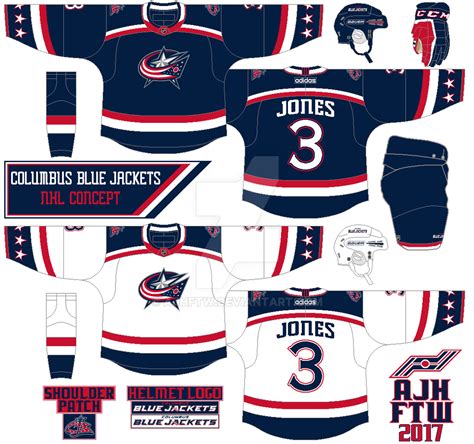 Ajh Hockey Jersey Art Nhl Adidas Concept Columbus Blue Jackets