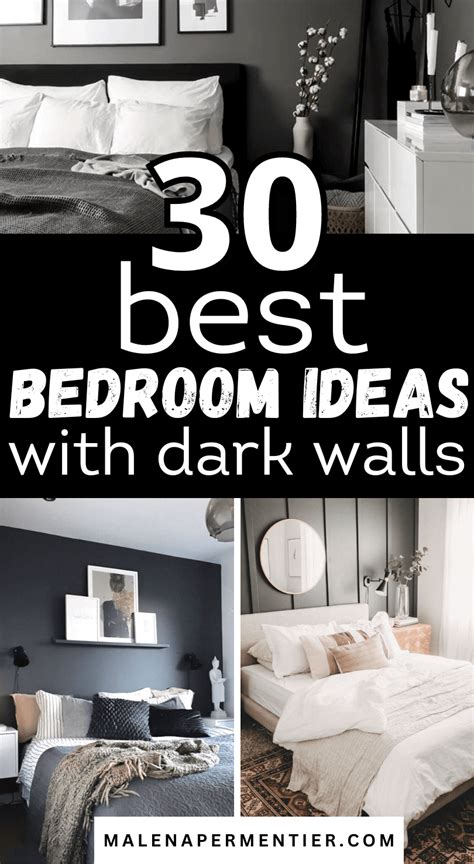 30 Stunning Dark Bedroom Ideas With Modern Accent Walls Schlafzimmer